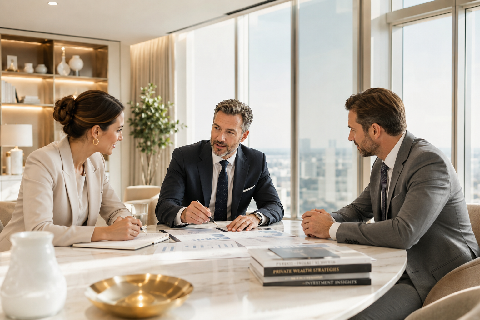 Leadership team in a working session
